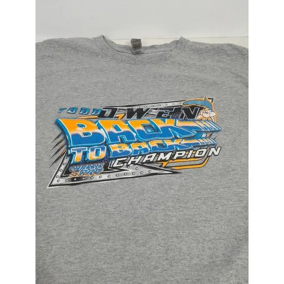 Todd  Owen Racing T-Shirt Sk Modified Champion Back To Back Tee Rare Sz L - Picture 3 of 8